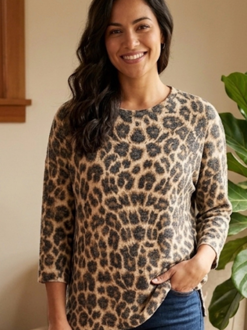 Zara Leopard Print Women's Top
